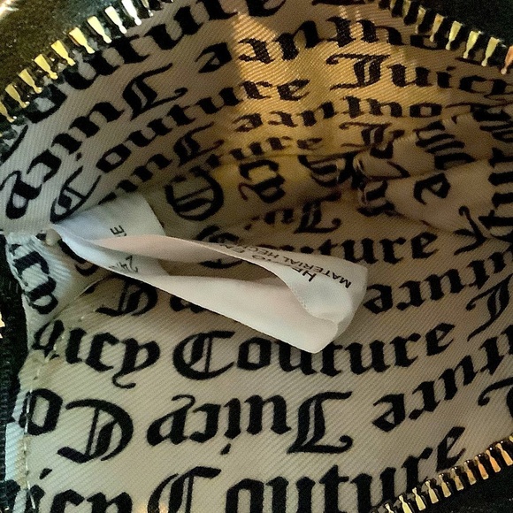 Juicy Couture Metallic Silver Shear Genius Heart Zip Bag New - Picture 4 of 5